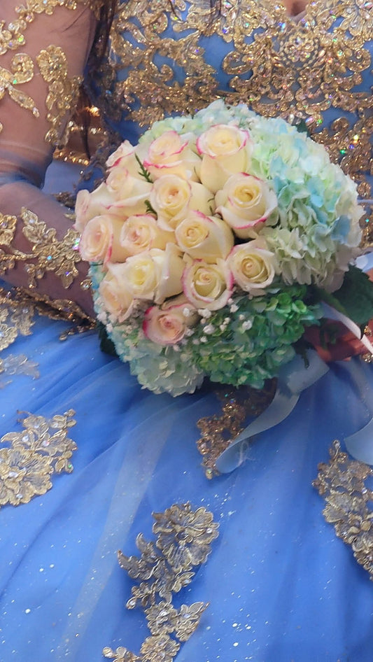 Enchanted Blue & Ivory Cascade