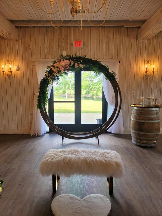 Elegant Rustic Floral Hoop Arch - Wedding & Event Decoration