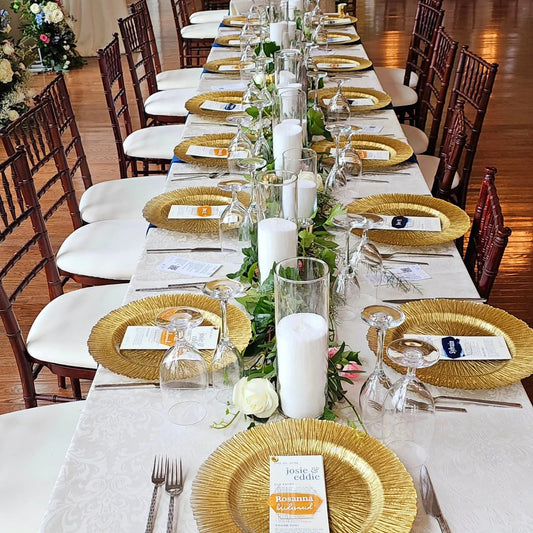 Elegant Greenery & Candle Table Runner - Wedding Decoration