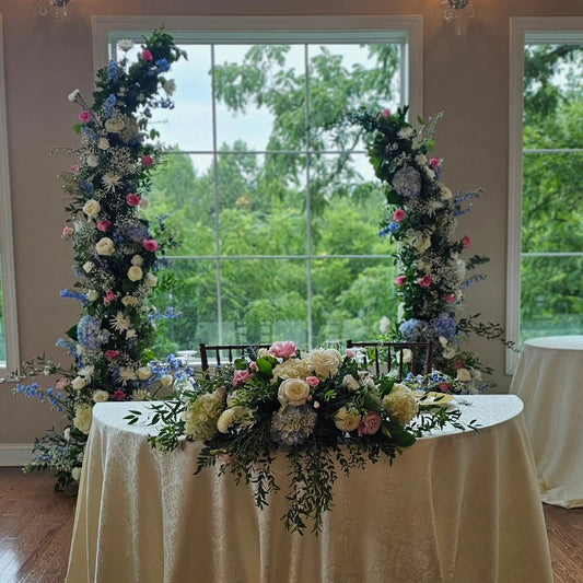 Grand Floral Sweetheart Table Arrangement - Wedding Decor